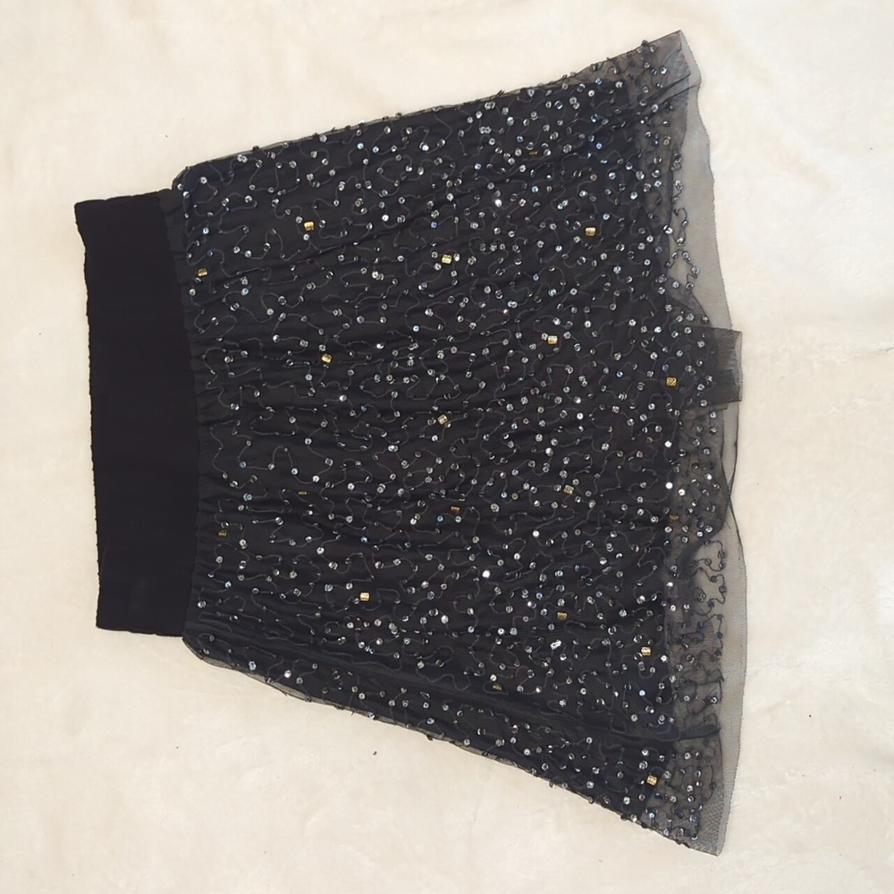 D.E.P.T woman's sequence Black skirt size small NWT